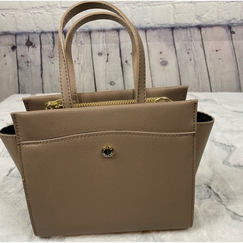 Steve Madden Small Tan Leather Crossbody Top handle Bag‎